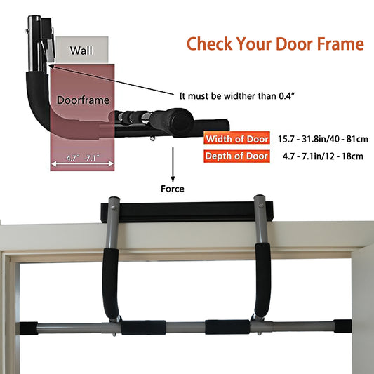 Weedabest Doorway Pull Up Bar, Home Use Indoor Pull Up 43in